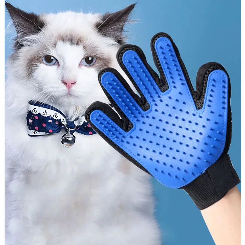 Silicone Grooming Glove for Dogs and Cats – Deshedding Massage Brush