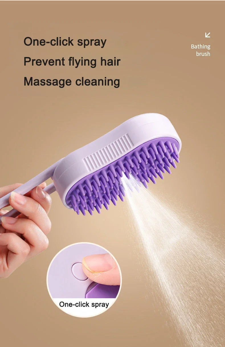 3-in-1 Steam Grooming Brush for Dogs and Cats – Maison Camille Pets