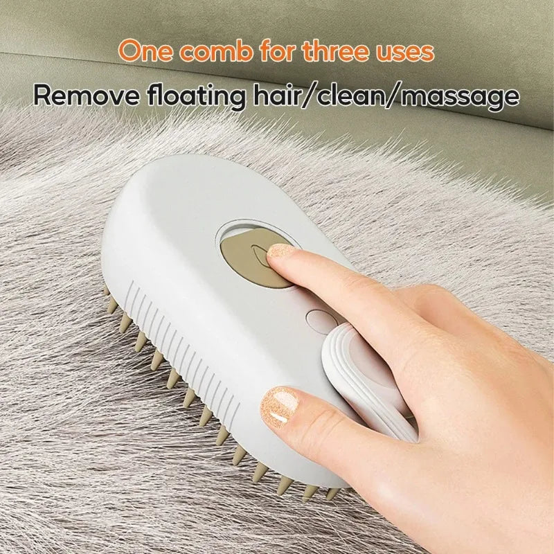3-in-1 Steam Grooming Brush for Dogs and Cats – Maison Camille Pets