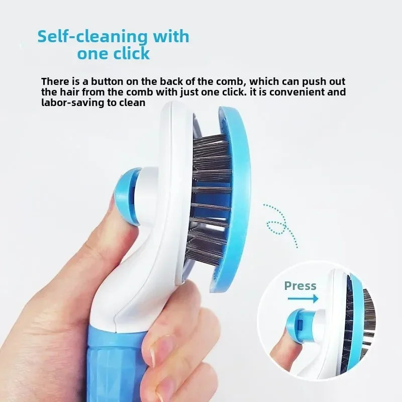 Stainless Steel Pet Hair Remover Brush for Dogs and Cats – Professional Deshedding Grooming Tool