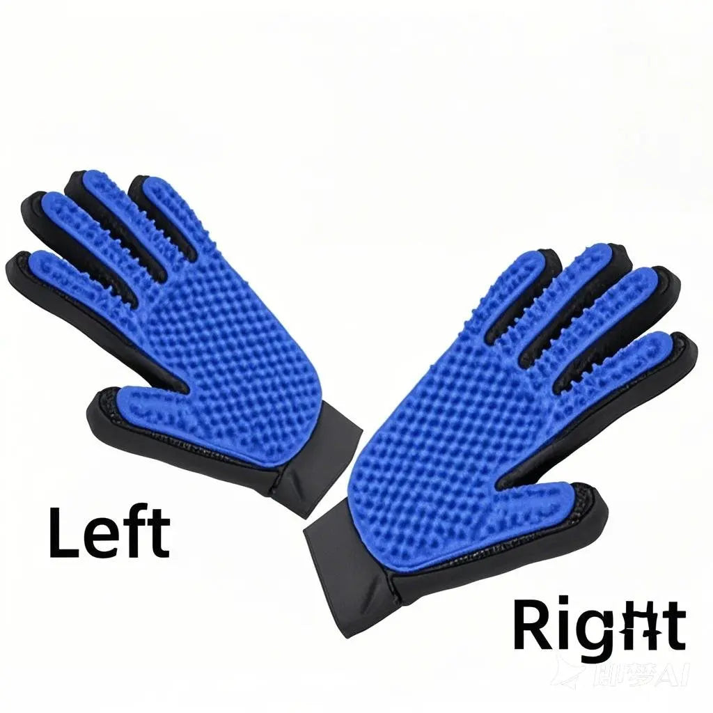 Silicone Grooming Glove for Dogs and Cats – Deshedding Massage Brush