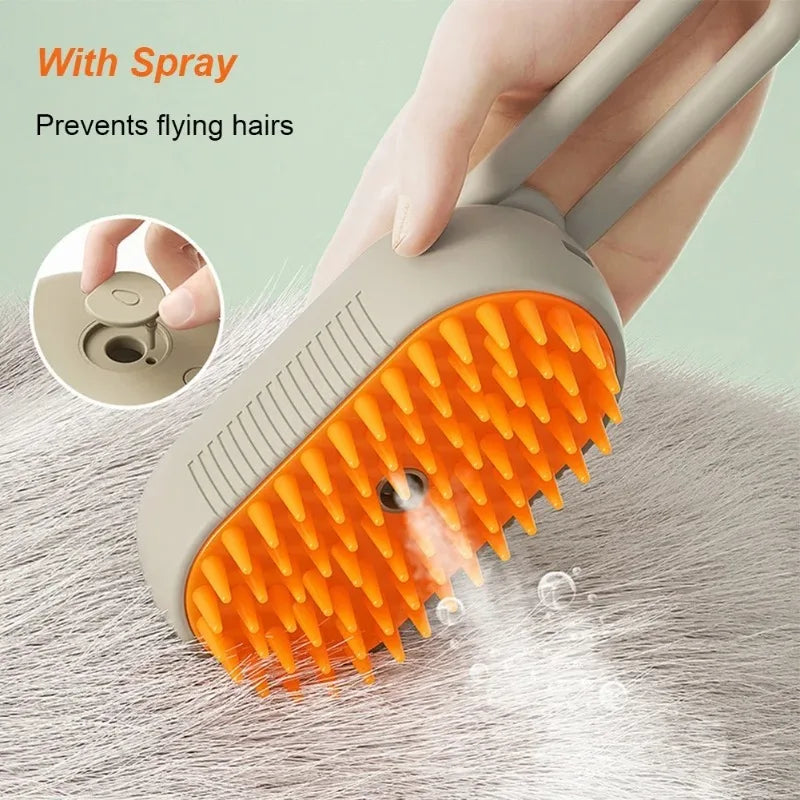 3-in-1 Steam Grooming Brush for Dogs and Cats – Maison Camille Pets