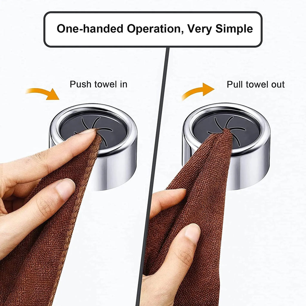 Lot de 3 Clips muraux sans perçage pour torchons et gants de cuisine – Lot de supports de rangement
