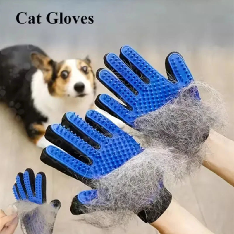 Silicone Grooming Glove for Dogs and Cats – Deshedding Massage Brush