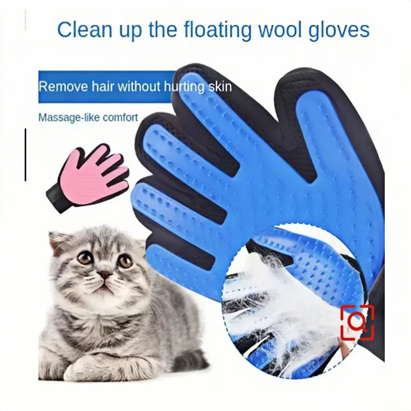 Silicone Grooming Glove for Dogs and Cats – Deshedding Massage Brush