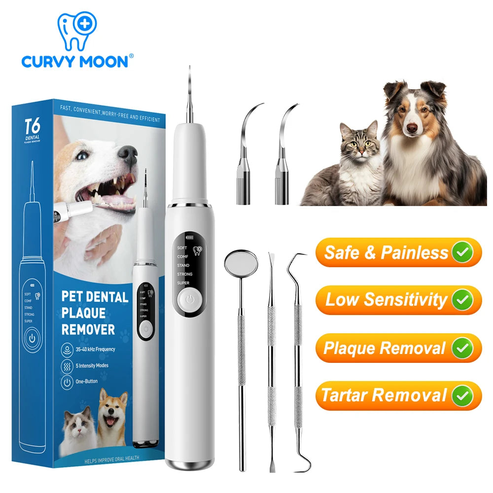 Ultrasonic Dental Scaler for Dogs and Cats – 5 Cleaning Modes, Pet Teeth Cleaning Kit