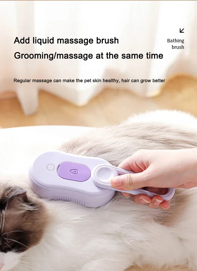 3-in-1 Steam Grooming Brush for Dogs and Cats – Maison Camille Pets