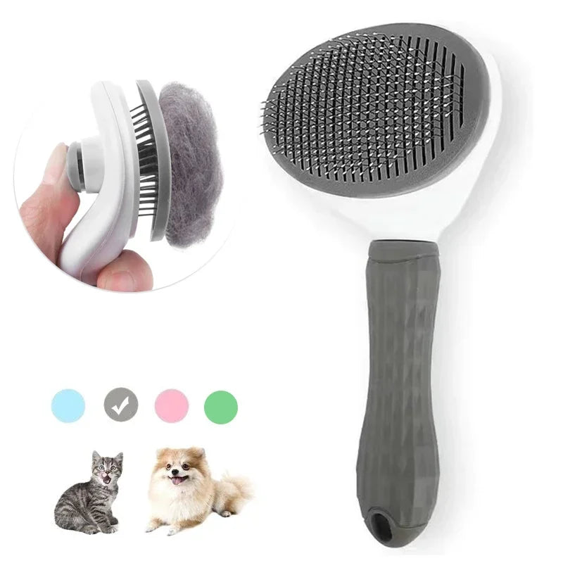 Stainless Steel Pet Hair Remover Brush for Dogs and Cats – Professional Deshedding Grooming Tool