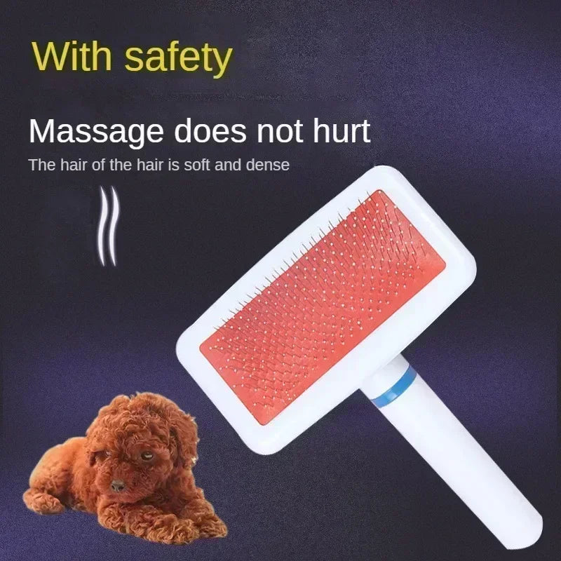 Stainless Steel Pet Hair Remover Brush for Dogs and Cats – Professional Deshedding Grooming Tool