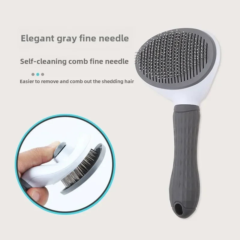Stainless Steel Pet Hair Remover Brush for Dogs and Cats – Professional Deshedding Grooming Tool