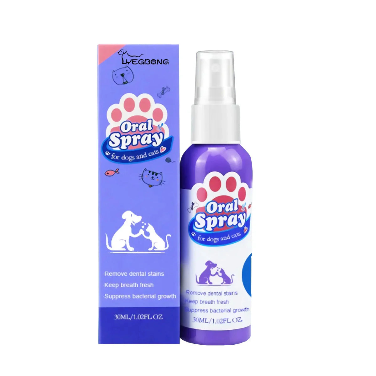 Pet Teeth Cleaning Spray for Dogs and Cats – Tartar Remover, Fresh Breath, Oral Care