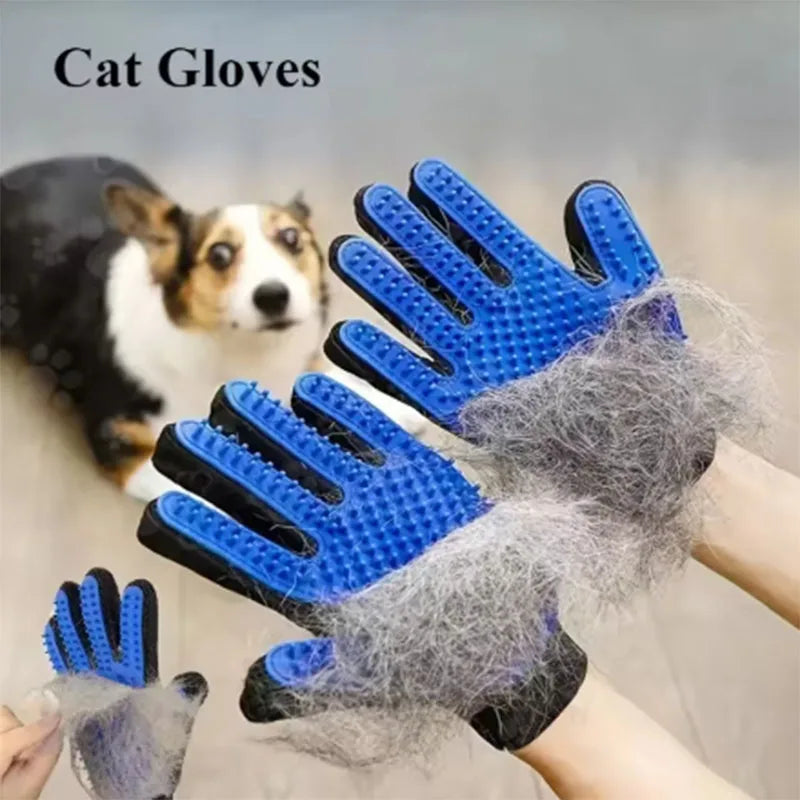 Silicone Grooming Glove for Dogs and Cats – Deshedding Massage Brush