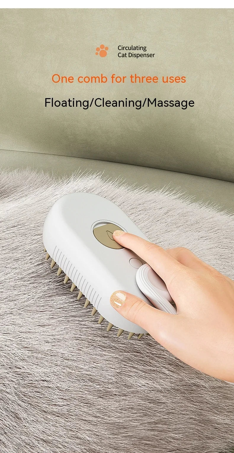 3-in-1 Steam Grooming Brush for Dogs and Cats – Maison Camille Pets