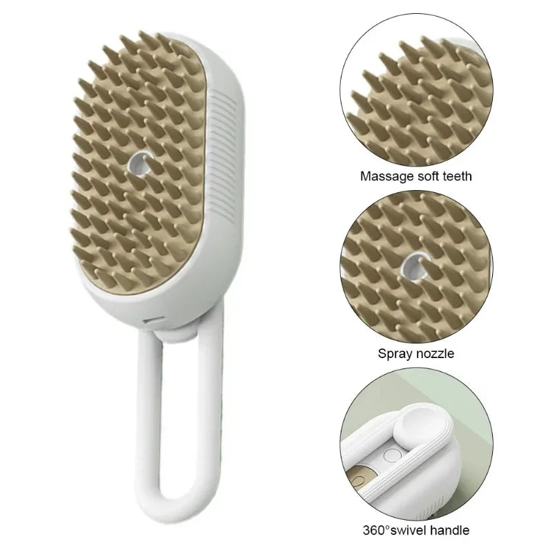 3-in-1 Steam Grooming Brush for Dogs and Cats – Maison Camille Pets