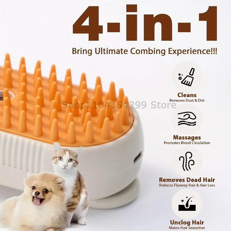 3-in-1 Steam Grooming Brush for Dogs and Cats – Maison Camille Pets