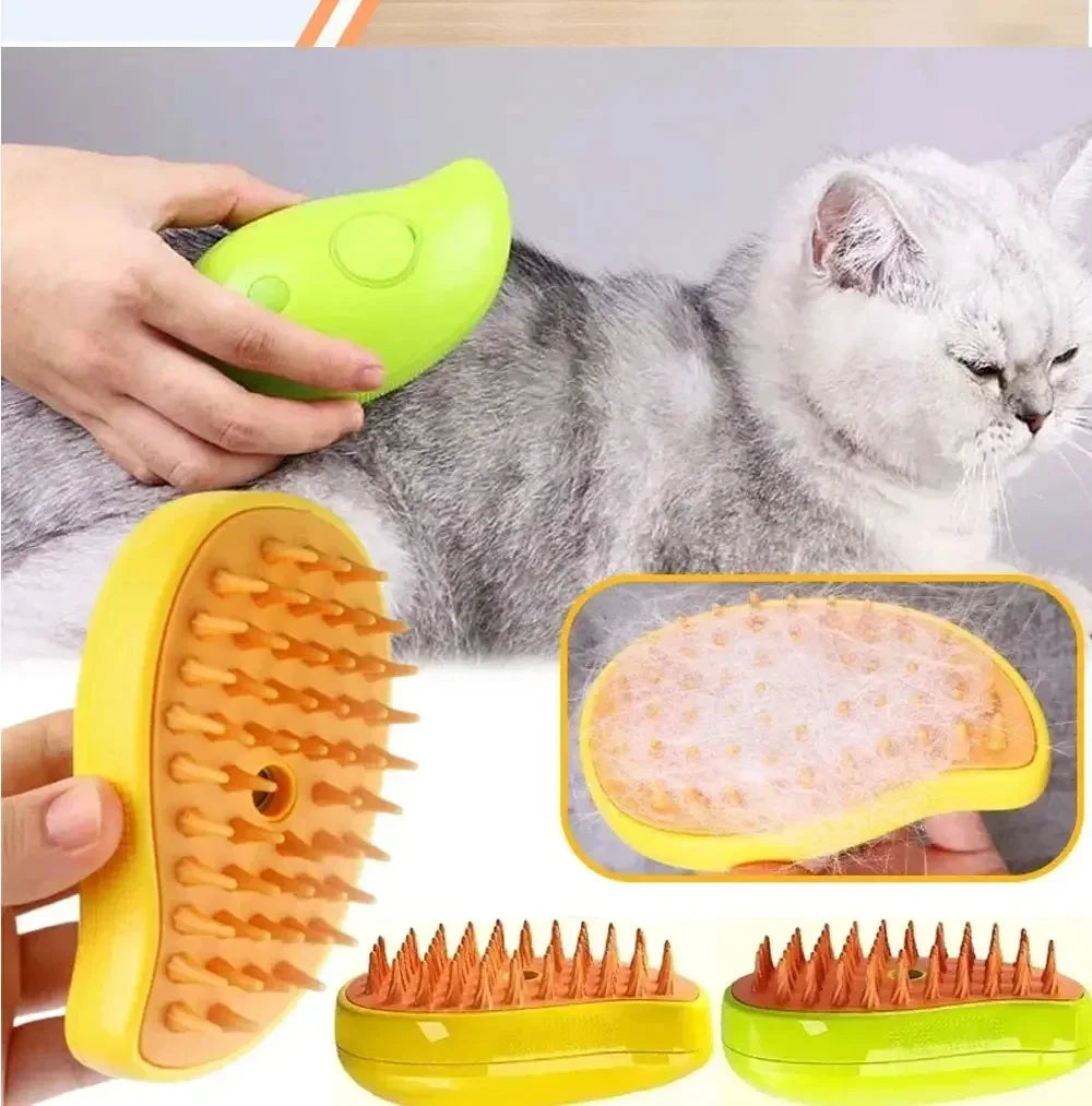 3-in-1 Steam Grooming Brush for Dogs and Cats – Maison Camille Pets